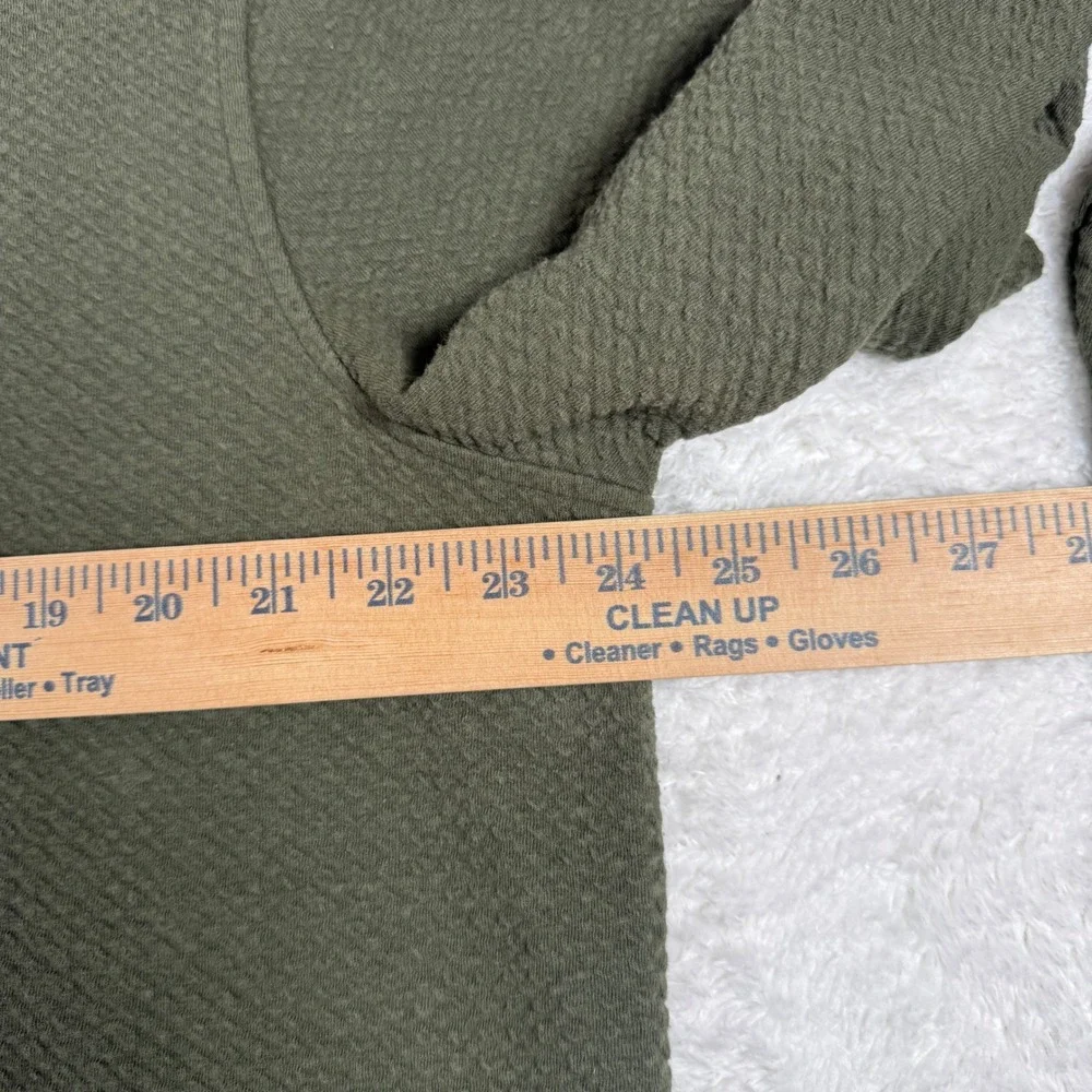 Southern Tide Tide To Rail Mens XL Green Spandex 1/4 Zip L/S Textured Pullover